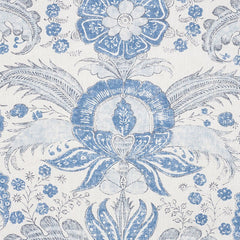 Schumacher Calicut Designer Pillow Cover in Leaf, Delft, or Olive - Annabel Bleu