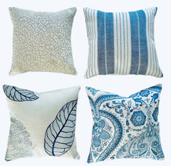Schumacher Mini Pillows / Ringbearer Pillows - Annabel Bleu