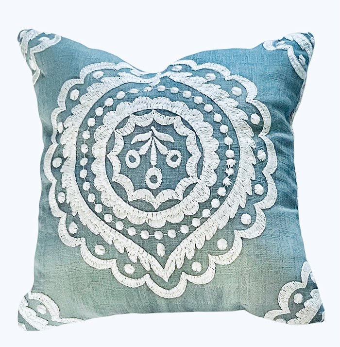 Schumacher Mini Pillows / Ringbearer Pillows - Annabel Bleu