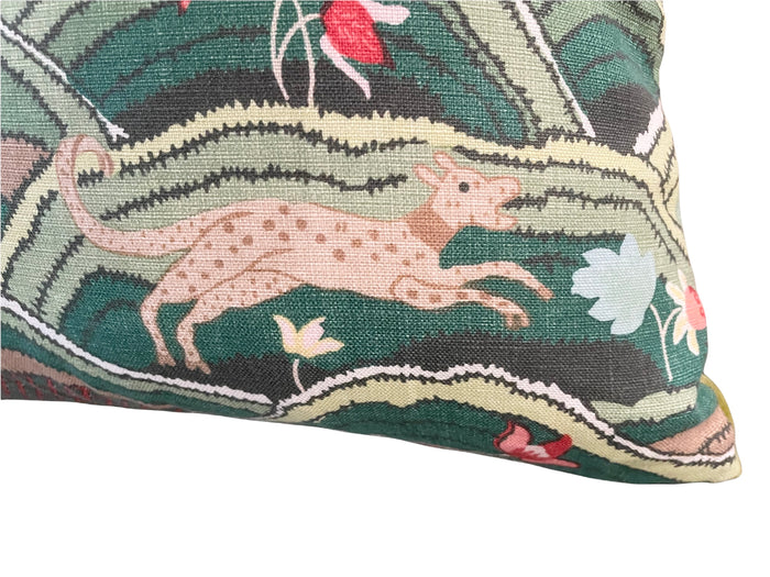 Schumacher Rolling Hills Pillow Cover Available in Green, Blue, or Brown - Annabel Bleu