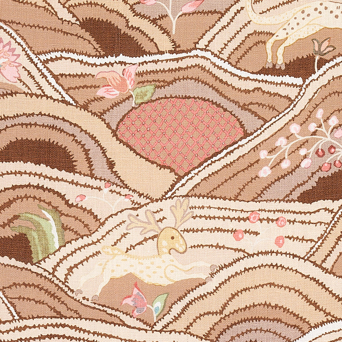 Schumacher Rolling Hills Pillow Cover Available in Green, Blue, or Brown - Annabel Bleu