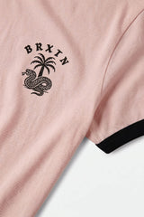 Women's Serpent Baby T-Shirt in the color Chalk Pink/Black - Additional Laydown image
