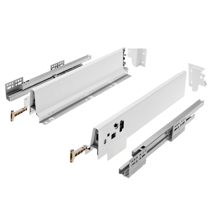 Set of Soft-Close Drawer System, LOW, H: 2-11/16 inch, White – Furnica