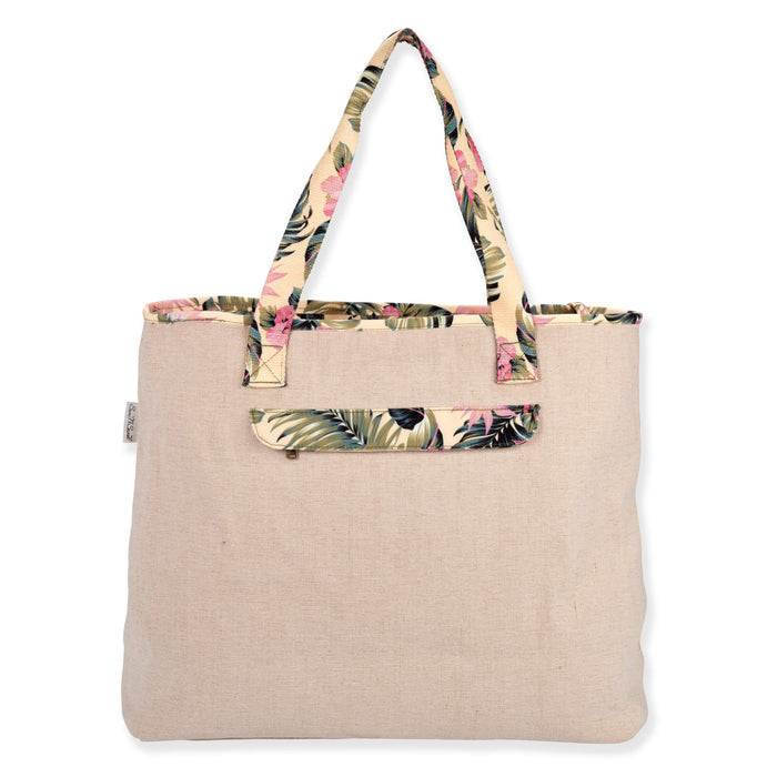 Shoulder Tote with Tropical Floral Hat Carrier - Sun 'N' Sand Bags Bags Sun N Sand Hats