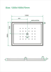 Shower Tray - Rectangle Series Center  Hole Option
