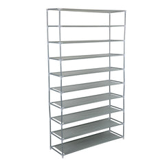 Simplify 10-Tier 50 Pair Grey Shoe Rack