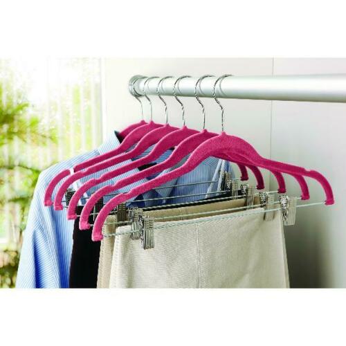 Simplify 25-pk. Velvet Suit Hangers - Fuschia