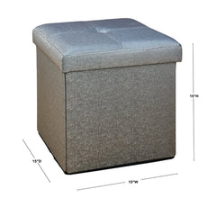 Simplify Single Folding Ottoman-Metallic Grey