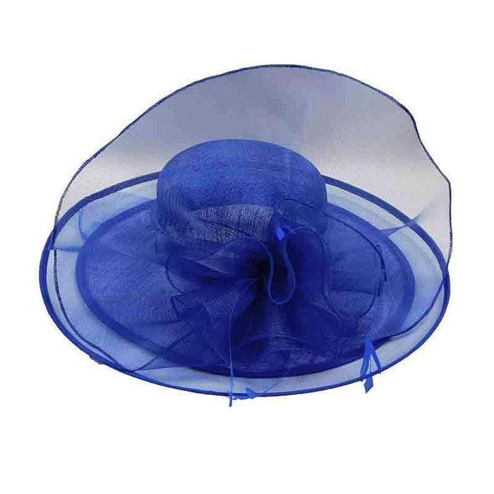 Sinamay and Tulle Dress Hat with Feather Accent - Something Special Collection Dress Hat Something Special Hat
