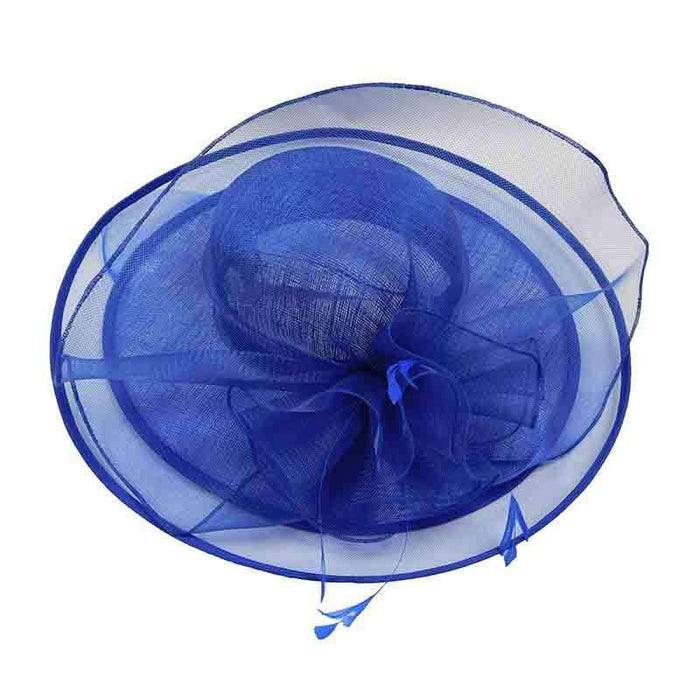 Sinamay and Tulle Dress Hat with Feather Accent - Something Special Collection Dress Hat Something Special Hat