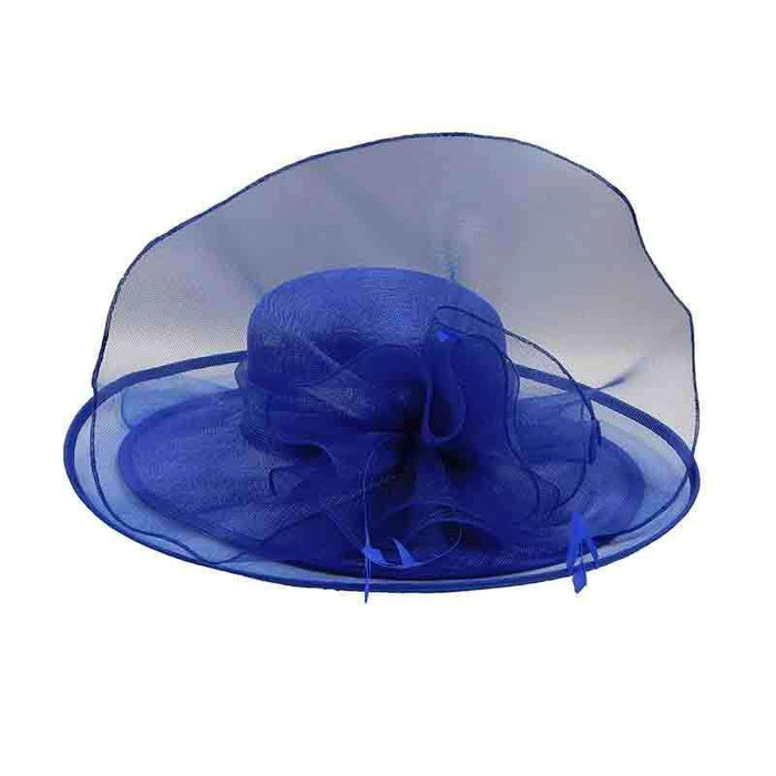 Sinamay and Tulle Dress Hat with Feather Accent - Something Special Collection Dress Hat Something Special Hat