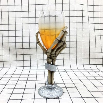 Gadget Gerbil Silver Skeleton Hand Goblet