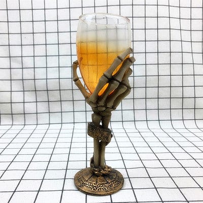 Gadget Gerbil Bronze Skeleton Hand Goblet