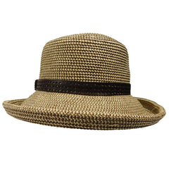 Small Kettle Brim by Boardwalk Kettle Brim Hat Boardwalk Style Hats WSPS830BK Brown tweed