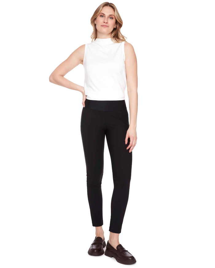 Solid Slim Full Length Pant (Black)