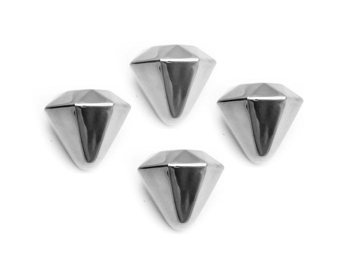 Gadget Gerbil Stainless Steel Diamond Shaped Ice Cubes