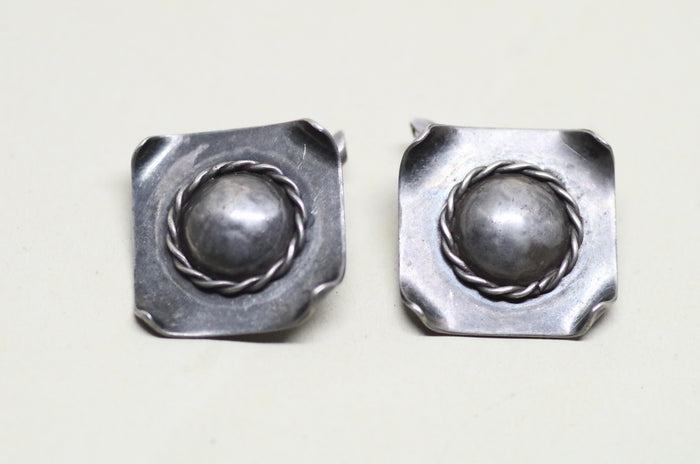 Sterling Silver Domed Cufflinks