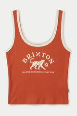 Women's Stroll A-Tank in the color Amber Terrain/Off White - Front Product View