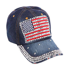 Studded Bill USA Baseball Cap - Red, White and Blue Collection Cap Something Special Hat