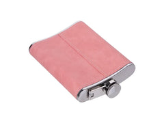 Sublimation 8oz/240ml Stainless Steel Flask with PU Cover (Pink)