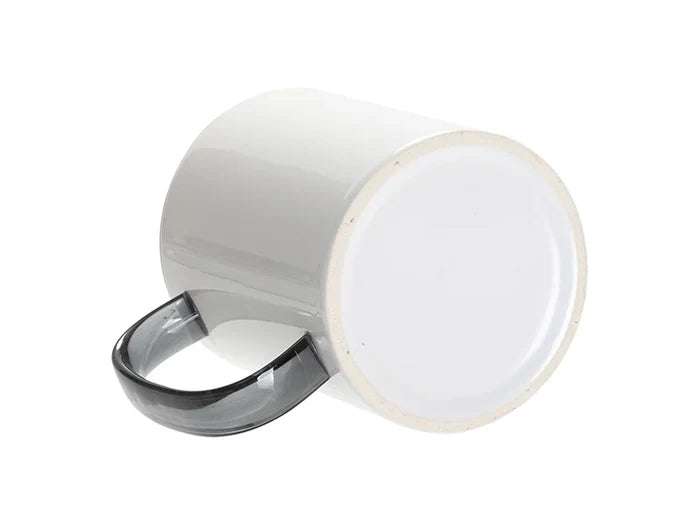 Sublimation Blanks 11oz Two-Tone Color Mug - Black (Black Glass Handle)