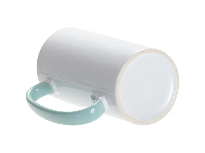 Sublimation Blanks 12.8oz/380ml Inner/Handle Color Skinny Tall Mug-Mint Green
