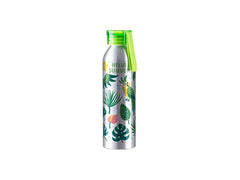 Sublimation Blanks 22oz/650ml Portable Sports Slim Aluminum bottle With Light Green Cap(Silver)