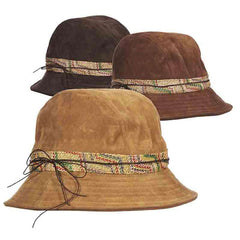 Suede-Look Women's Bucket Hat - Callanan Hats Cloche Callanan Hats