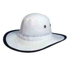Supplex Dimensional Brim Hat, White - DPC Outdoor Headwear Bucket Hat Dorfman Hat Co. mc288whs White S/M (57 cm)