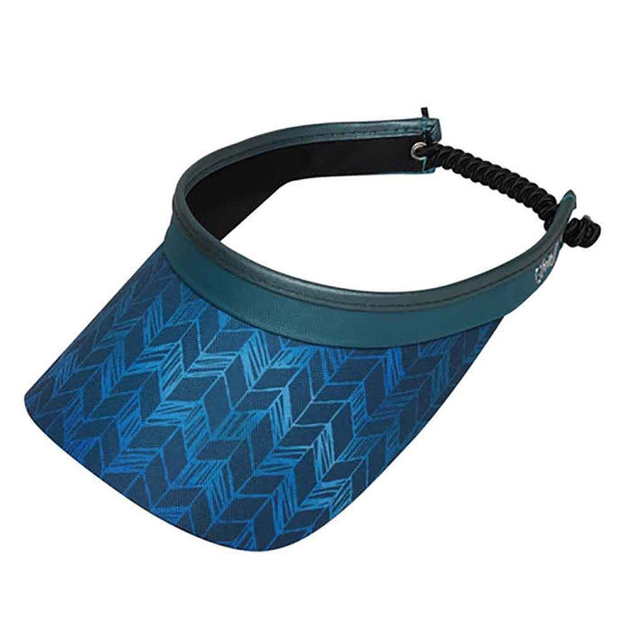 Teal Chevron Golf Sun Visor with Coil Lace - Glove It Visors Visor Cap GloveIt V292 Teal
