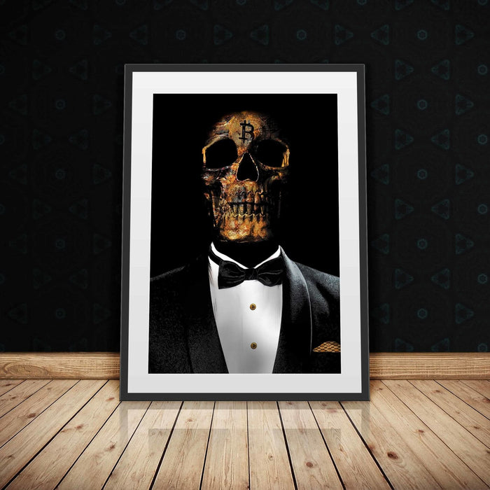 The Investor Skull Semi - gloss Print - Luxury Wall Art