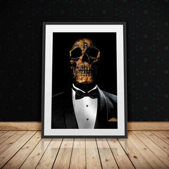 The Investor Skull Semi - gloss Print - Luxury Wall Art
