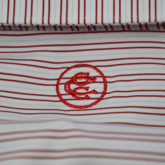 Thin Stripe Polo (Brick)