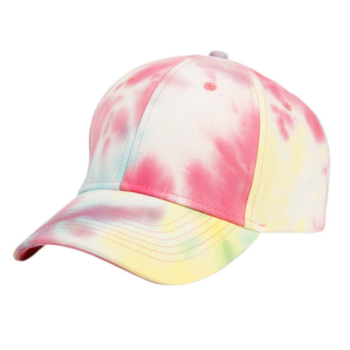 Tie Dye Cotton Baseball Cap - E-Flag Wear Cap Epoch Hats CP6001-MYW Yellow OS