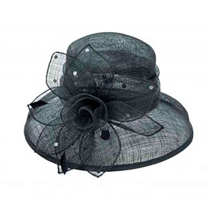 Tiffany Sinamay Dress Hat Dress Hat Something Special Hat hf2801bk Black OS