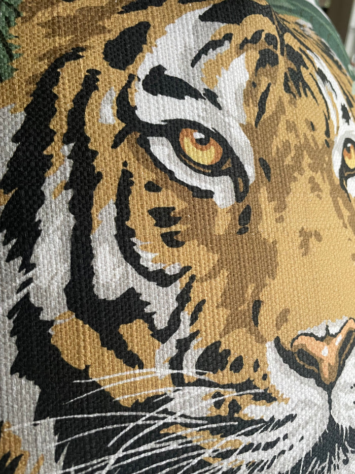 Tiger in the Palms Pillow Cover: Available in 10 Sizes - Annabel Bleu