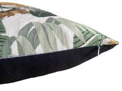 Tiger in the Palms Pillow Cover: Available in 10 Sizes - Annabel Bleu