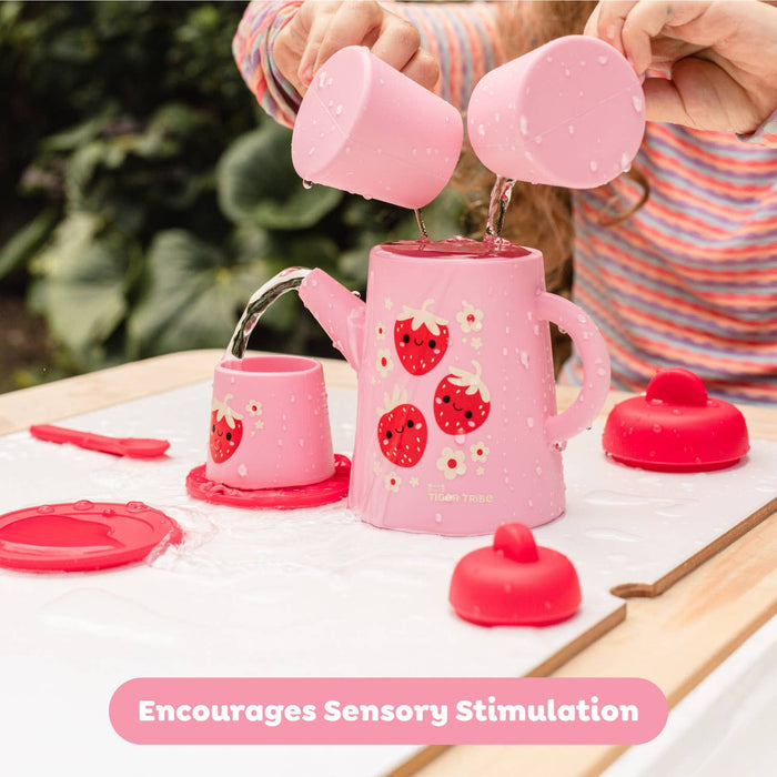 Tiger Tribe Strawberry Patch Silicone Tea Set
