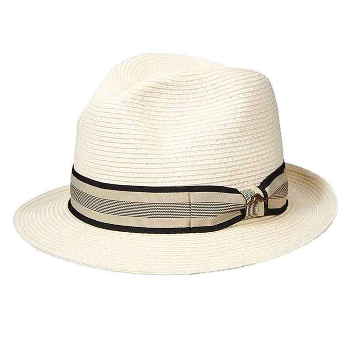 Tommy Bahama Classic Ivory Fedora Hat with TB Marlin Pin Fedora Hat Tommy Bahama Hats TBW191M Ivory S/M (55-57cm)