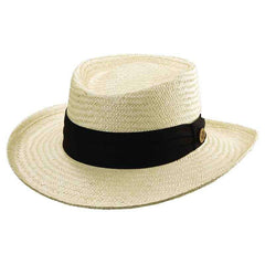 Tommy Bahama Palm Gambler Hat with 3-Pleat Cotton Band Gambler Hat Tommy Bahama Hats tbw136M Black S/M