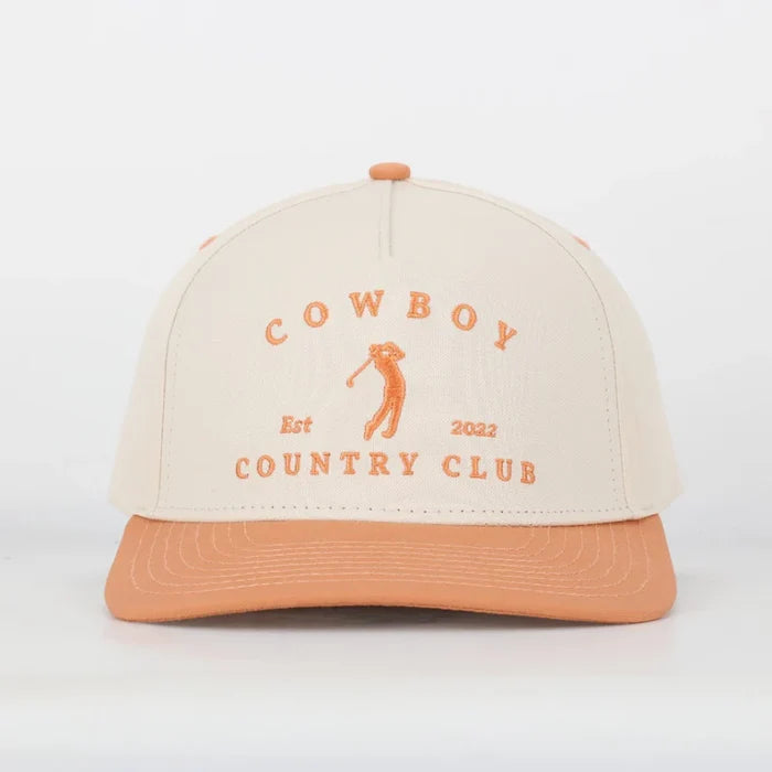 Two Tone Golfer Hat (Orange)