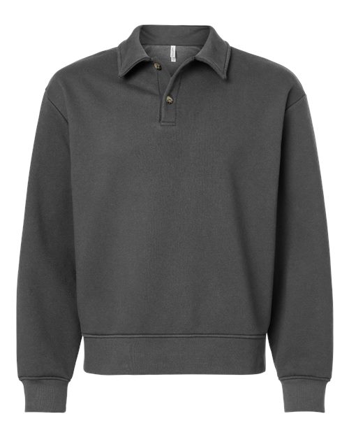 Unisex 10 oz. Heavyweight Polo Sweatshirt - 4741 – alternate view 2