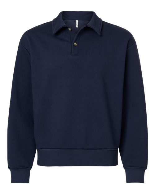 Unisex 10 oz. Heavyweight Polo Sweatshirt - 4741 – alternate view 4