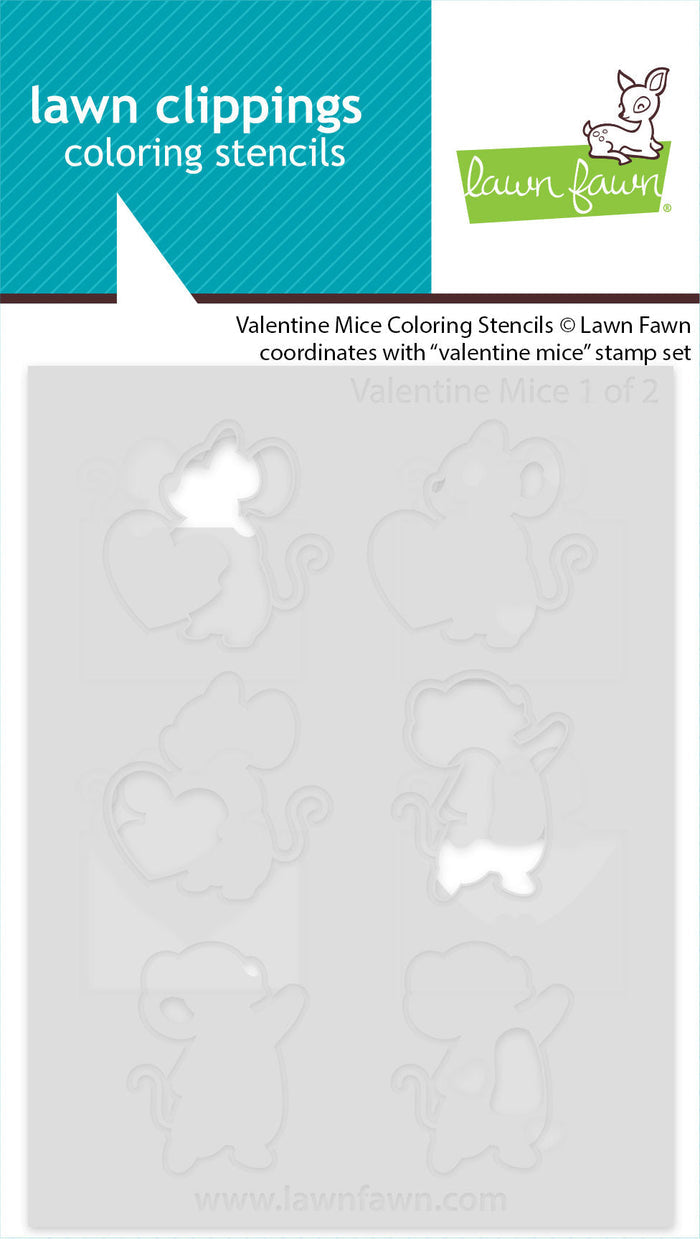 valentine mice coloring stencils