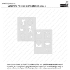 valentine mice coloring stencils