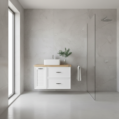 Vanity - Elite Series Pinewood - 100% Water Proof 800mm White