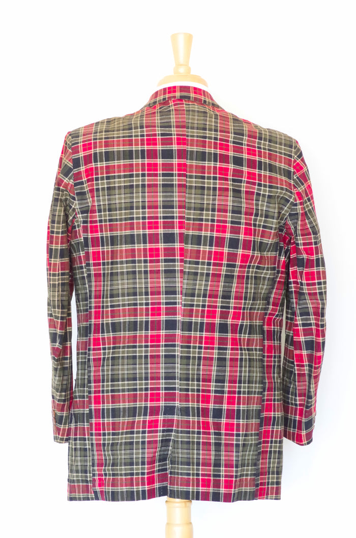 Vintage 1960s Ivy Style Madras Sport Coat 40R