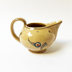Vintage Ceramic Pitcher with Hand Painted Ship Made in Italy