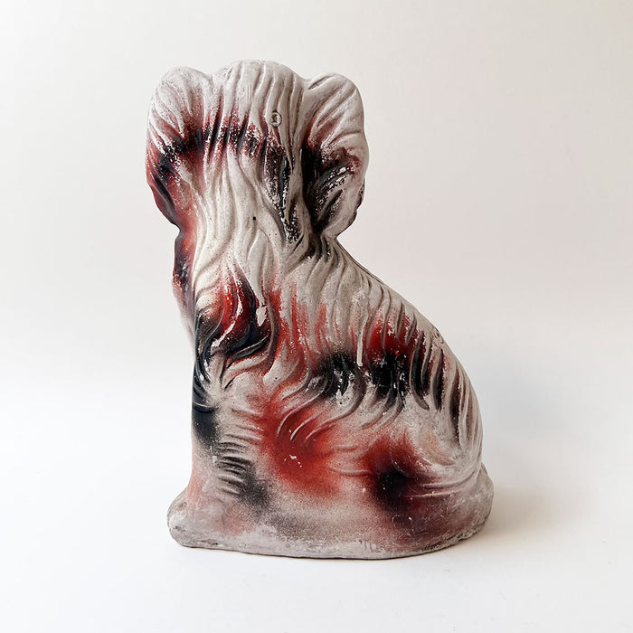 Vintage Chalkware Staffordshire Dog Figurine