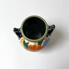 Vintage Deco Ceramic Vase with Double Handles Made in Japan